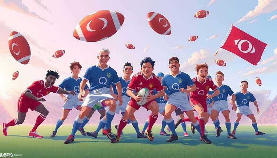 Rugby Raiders未来更新的概念图，展示女子橄榄球队和新球场